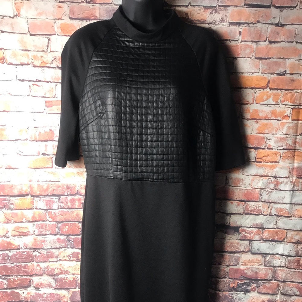 ASOS Black Jersey Short Sleeve Sheath Dress US 12